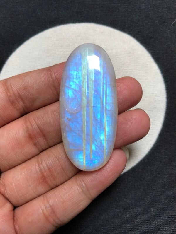 Rainbow Moonstone Cabochon 1 Piece Size 50 MM Approx