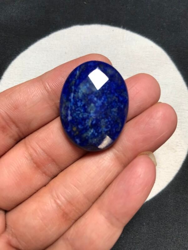 Lapis Lazuli Faceted Cabochon 1 Piece Size 30 MM Approx