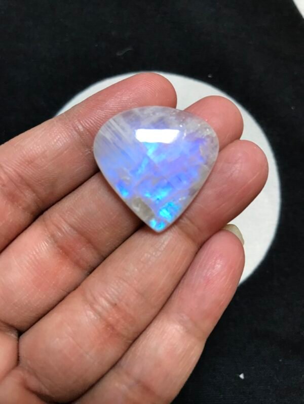 Rainbow Moonstone Cabochon 1 Piece Size 27 MM Approx