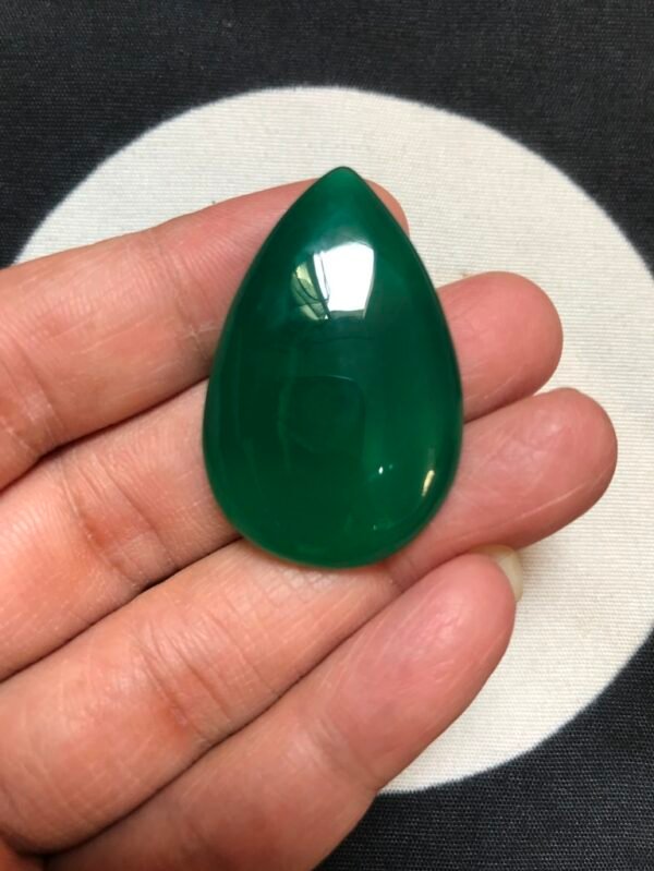 Green Onyx Cabochon 1 Piece Size 36 MM Approx