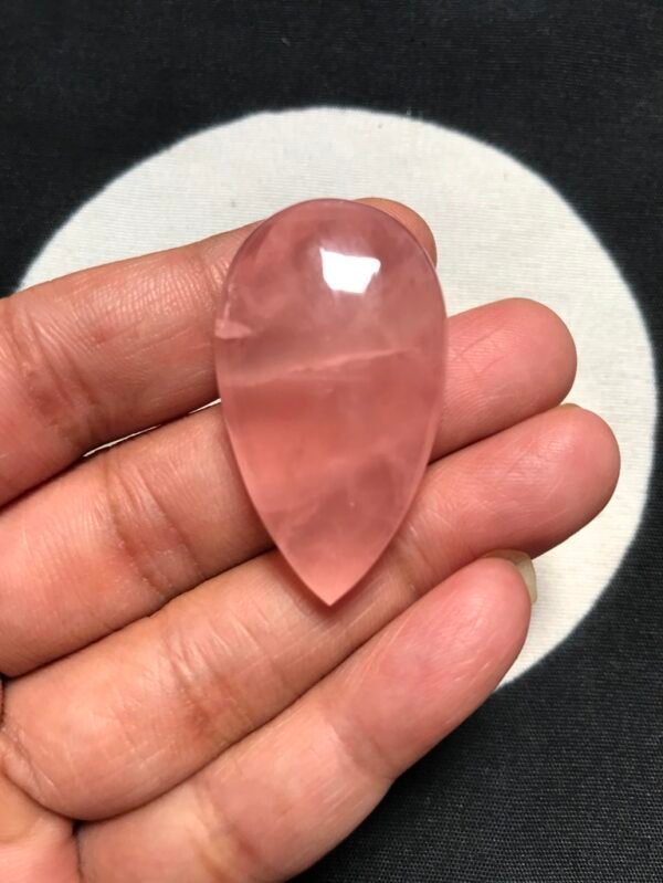 Rose Quartz Cabochon 1 Piece Size 39 MM Approx