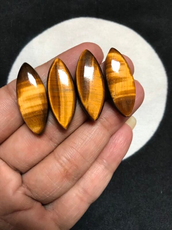 Tiger Eye Ovals Cabochons 4 Piece Size 30 MM Approx