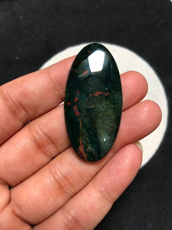 Blood Stone Cabochon 1 Piece Size 45 MM Approx