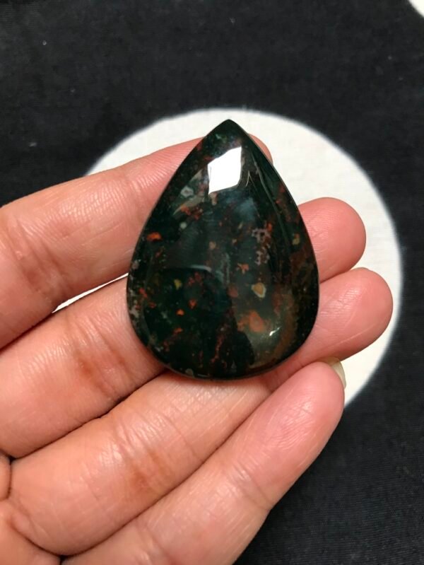 Blood Stone Cabochon 1 Piece Size 40 MM Approx