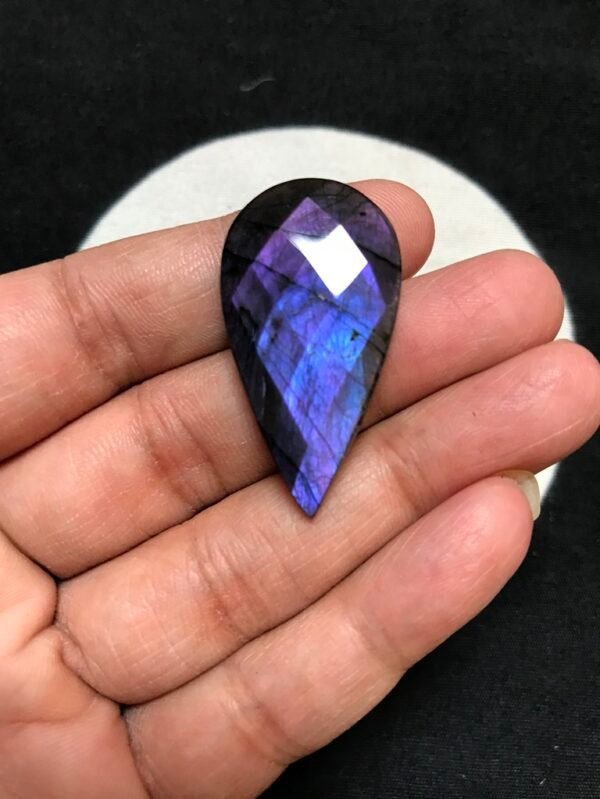 Labradorite Faceted Cabochon 1 Piece Size 37 MM Approx