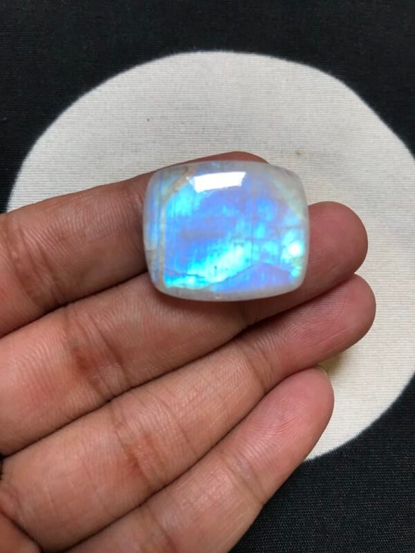 Rainbow Moonstone Cabochon 1 Piece Size 25 MM Approx