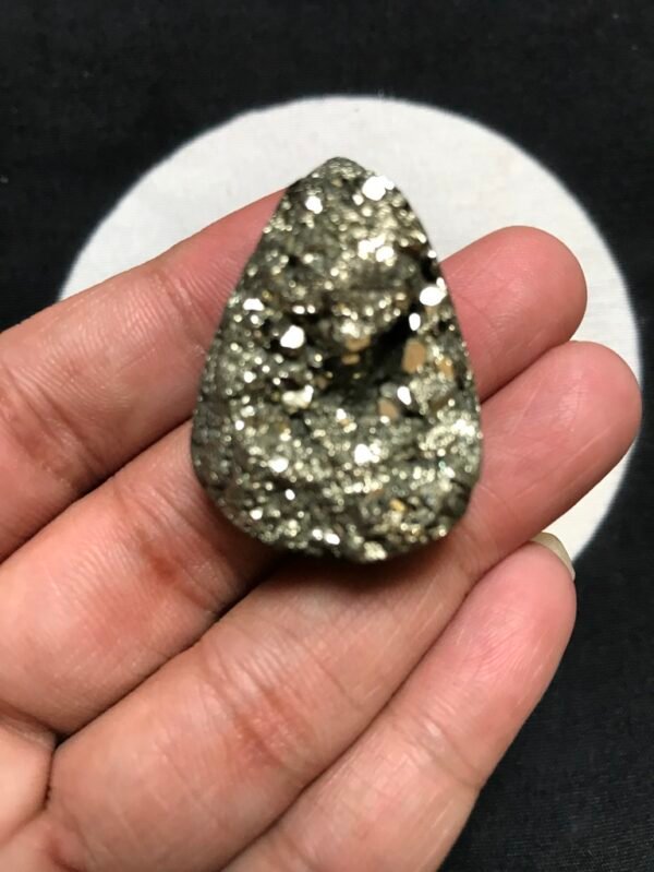 Pyrite Druzy Cabochons 1 Piece Size 36 MM Approx