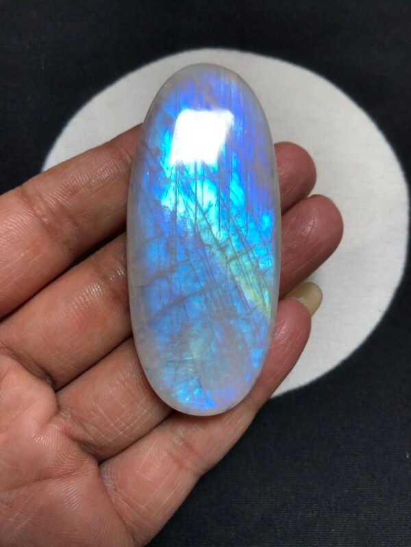 Rainbow Moonstone Cabochon 1 Piece Size 67 MM Approx
