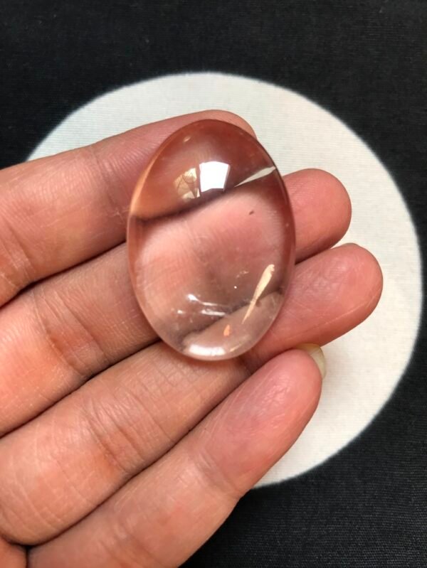 Clear Quartz Cabochon 1 Piece Size 34 MM Approx
