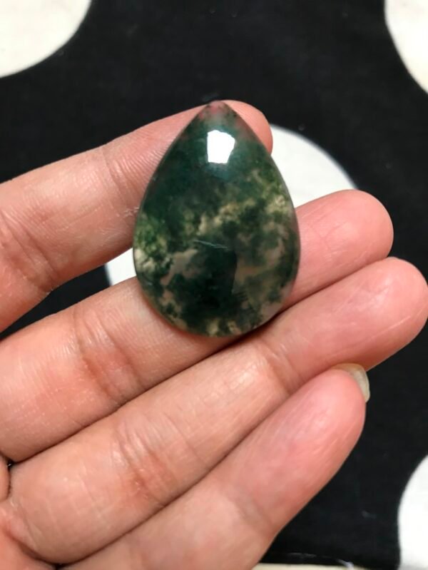 Moss Agate Cabochon 1 Piece Size 34 MM Approx