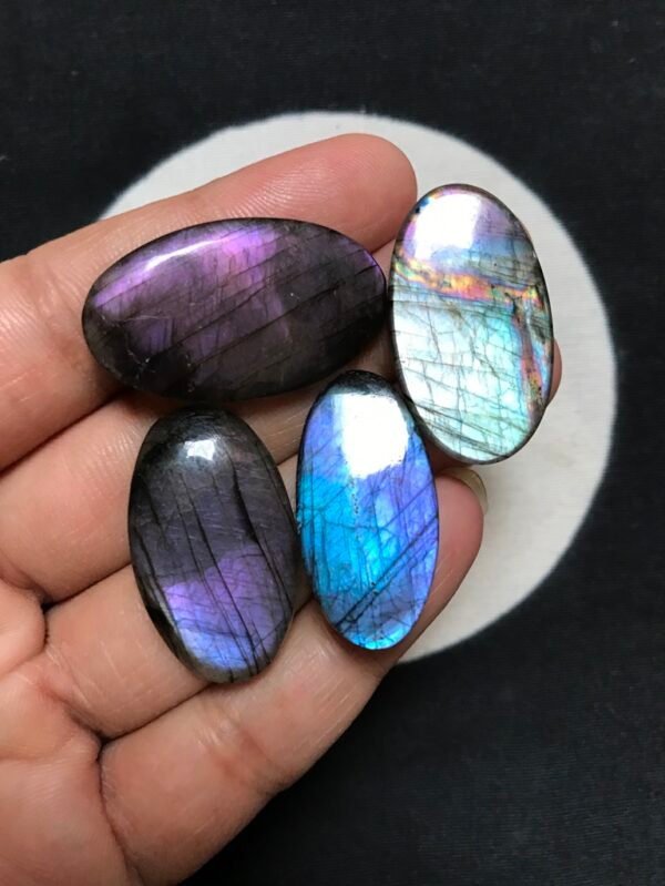 Labradorite Cabochon 4 Piece Size 33-29 MM Approx
