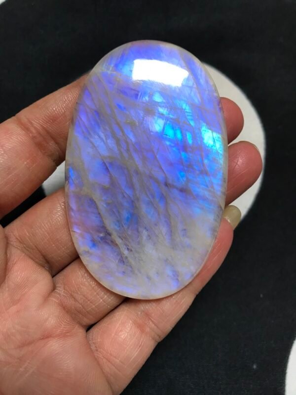 Rainbow Moonstone Cabochon 1 Piece Size 71 MM Approx