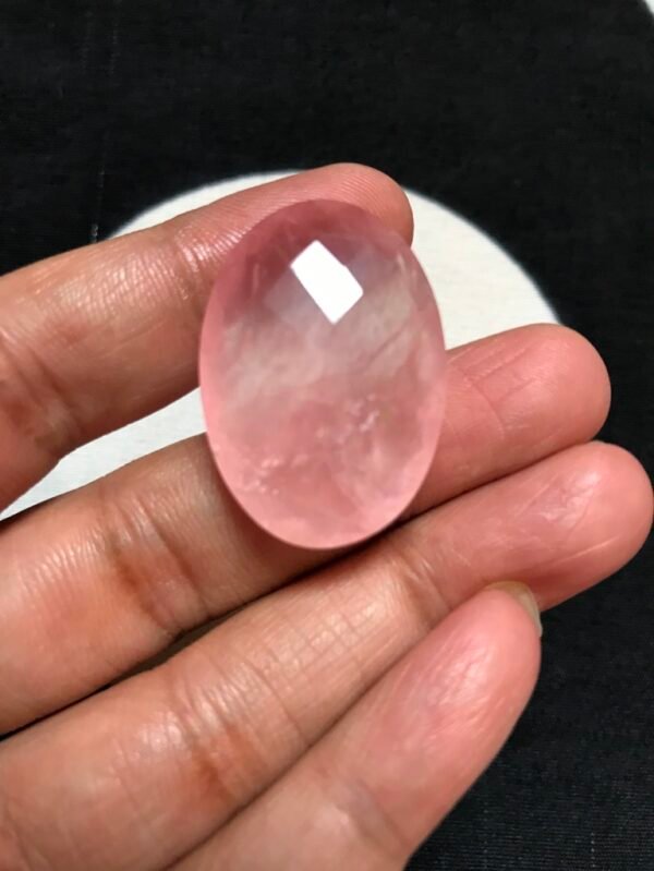 Rose Quartz Cabochon 1 Piece Size 34 MM Approx
