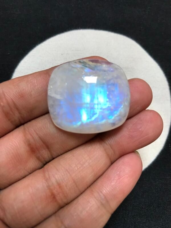 Rainbow Moonstone Cabochon 1 Piece Size 29 MM Approx