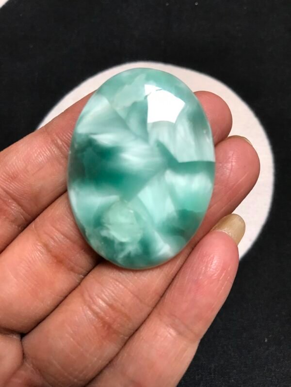 Man Made Hemimorphite Cabochon 1 Piece Size 42 MM APPROX
