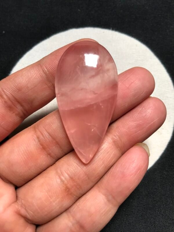 Rose Quartz Cabochon 1 Piece Size 45 MM Approx