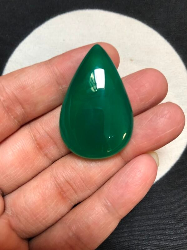 Green Onyx Cabochon 1 Piece Size 38 MM Approx