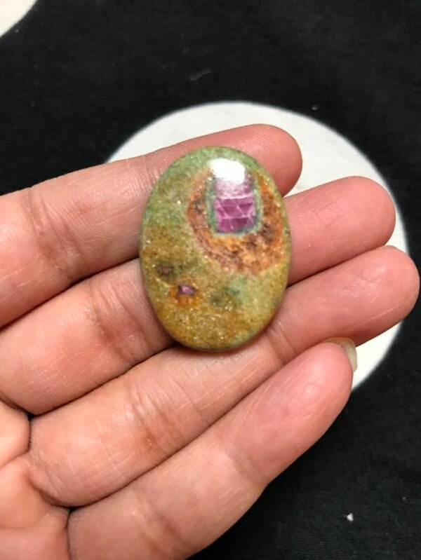 Ruby Fuchsite Cabochon 1 Piece Size 31 MM Approx