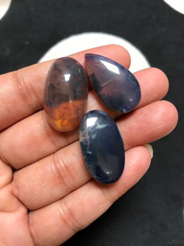 Australian Opal Cabochon 3 Piece Size 27-26 MM Approx