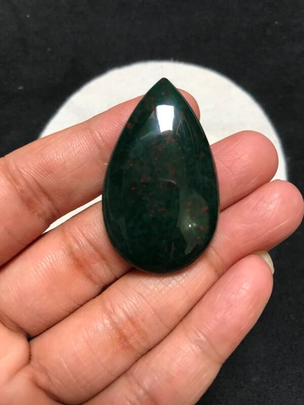 Blood Stone Cabochon 1 Piece Size 41 MM Approx