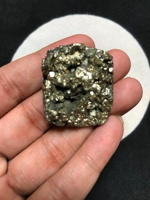 Pyrite Druzy Cabochons 1 Piece Size 32 MM Approx