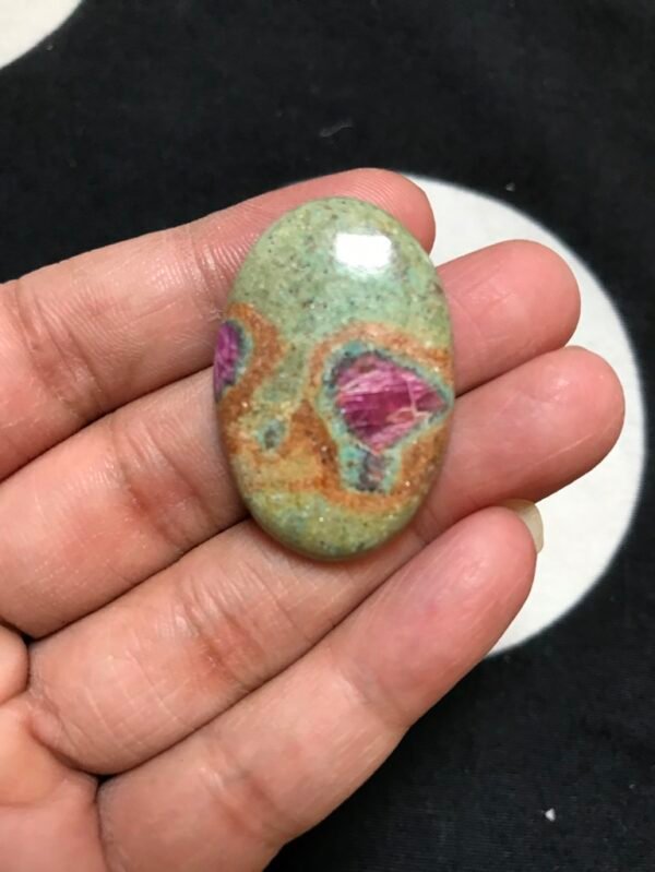 Ruby Fuchsite Cabochon 1 Piece Size 35 MM Approx