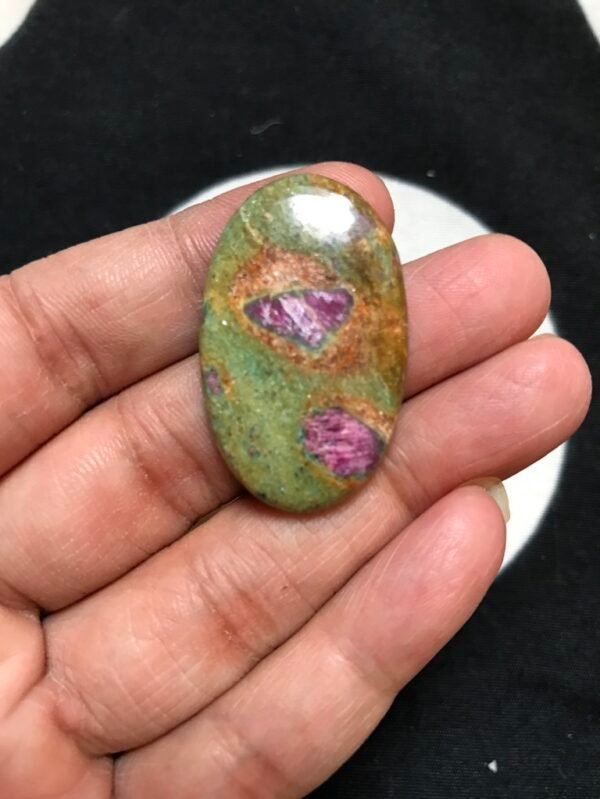 Ruby Fuchsite Cabochon 1 Piece Size 36 MM Approx