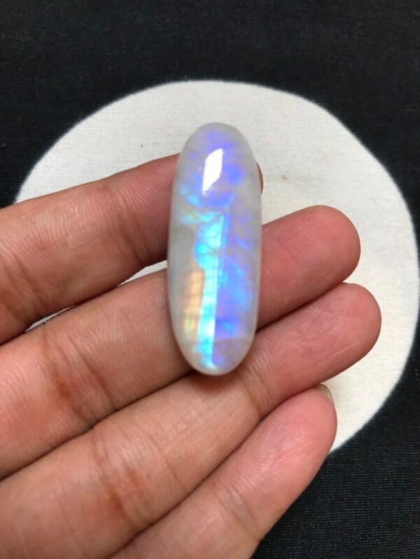 Rainbow Moonstone Cabochon 1 Piece Size 36 MM Approx