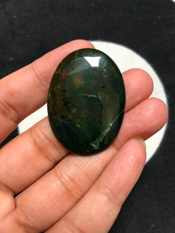 Blood Stone Cabochon 1 Piece Size 40 MM Approx