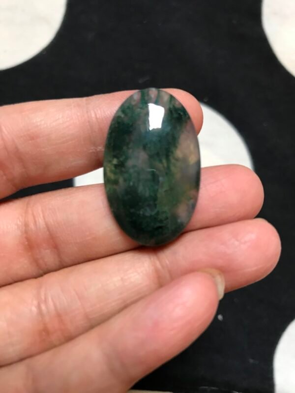 Moss Agate Cabochon 1 Piece Size 31 MM Approx