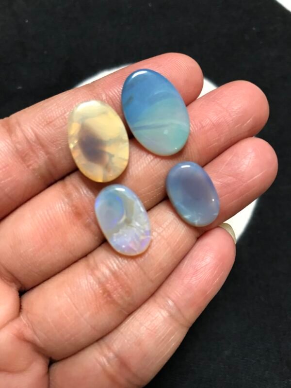 Australian Opal Cabochon 4 Piece Size 19-14 MM Approx