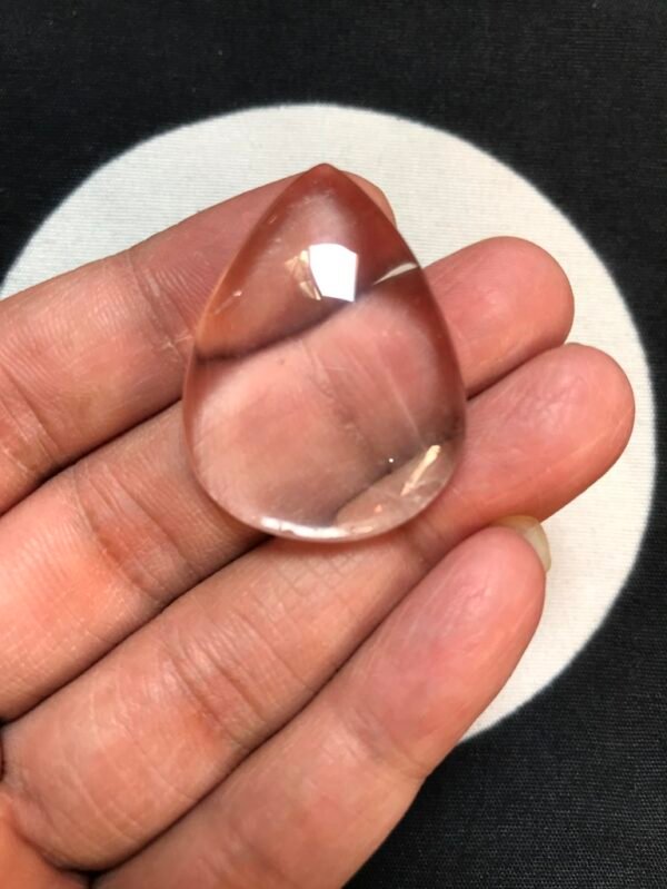 Clear Quartz Cabochon 1 Piece Size 33 MM Approx