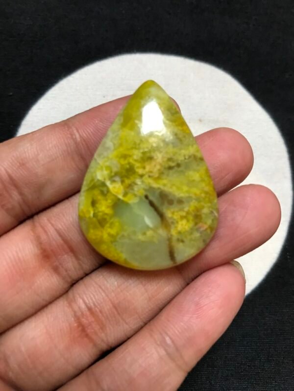 Green Opal Cabochon 1 Piece Size 38 MM Approx