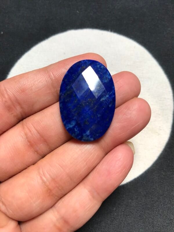 Lapis Lazuli Faceted Cabochon 1 Piece Size 31 MM Approx
