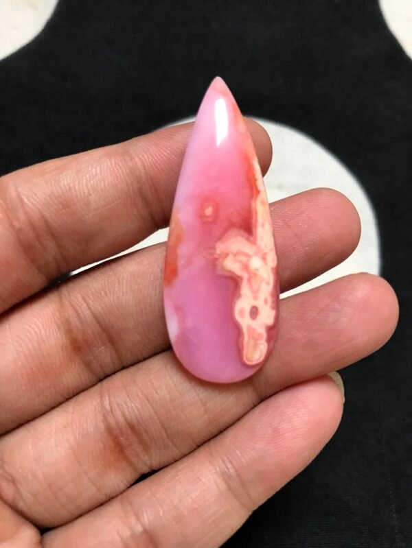 Pink Peruvian Opal Cabochon 1 Piece Size 47 MM Approx