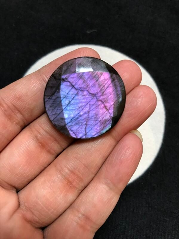 Labradorite Faceted Cabochon 1 Piece Size 30 MM Approx