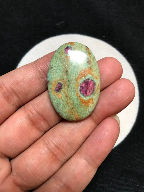 Ruby Fuchsite Cabochon 1 Piece Size 37 MM Approx